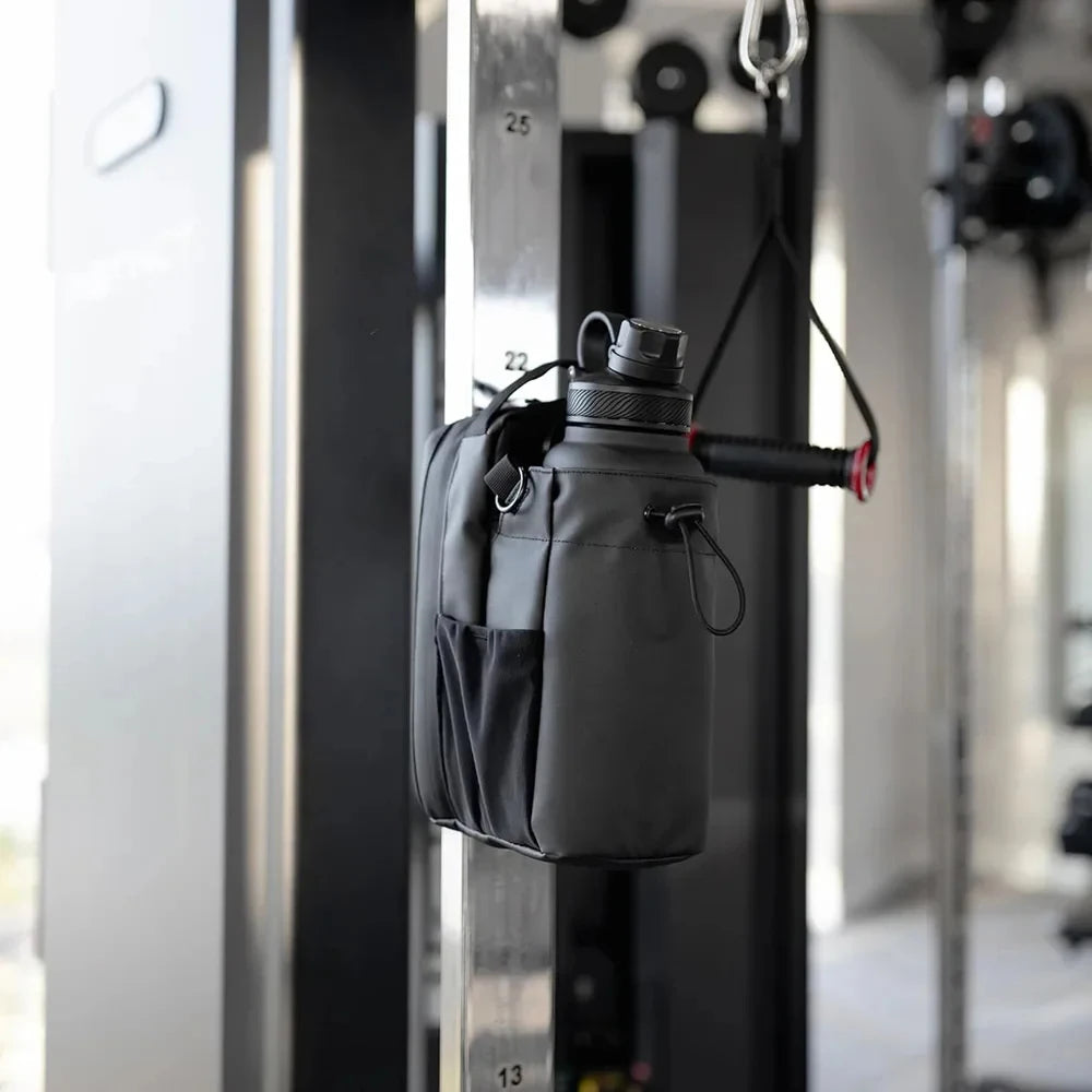 Magnetic Gym Water Bottle Bag Holder Built-In Magnet for Easy Attachment to Metal Surface Portable Water Bottle Bag for Sports
